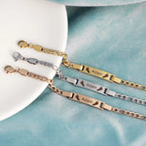 Personalized Footprint Bracelet with Name for Babies, Stainless Steel 50mm