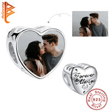 925 Silver Forever & Always Heart Bead Bracelet DIY Jewelry