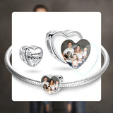 925 Silver Forever & Always Heart Bead Bracelet DIY Jewelry