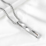 Custom 3D Bar Name Necklace Engraved Stainless Steel Jewelry