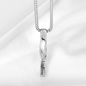 Custom 3D Bar Name Necklace Engraved Stainless Steel Jewelry