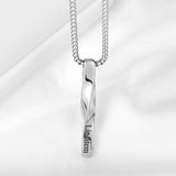 Custom 3D Bar Name Necklace Engraved Stainless Steel Jewelry