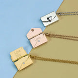 Personalized Frame Pendant Necklace Stainless Steel Locket Pendant