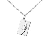 Personalized Frame Pendant Necklace Stainless Steel Locket Pendant