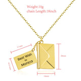 Personalized Frame Pendant Stainless Steel Locket Necklace