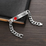 Engraved Medical Bracelets for Men Stainless Steel Alert ID Bracelets