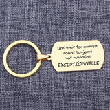 Personalized French Key Chain Charms Jewelry Keyrings Engraving