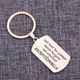 Personalized French Key Chain Charms Jewelry Keyrings Engraving