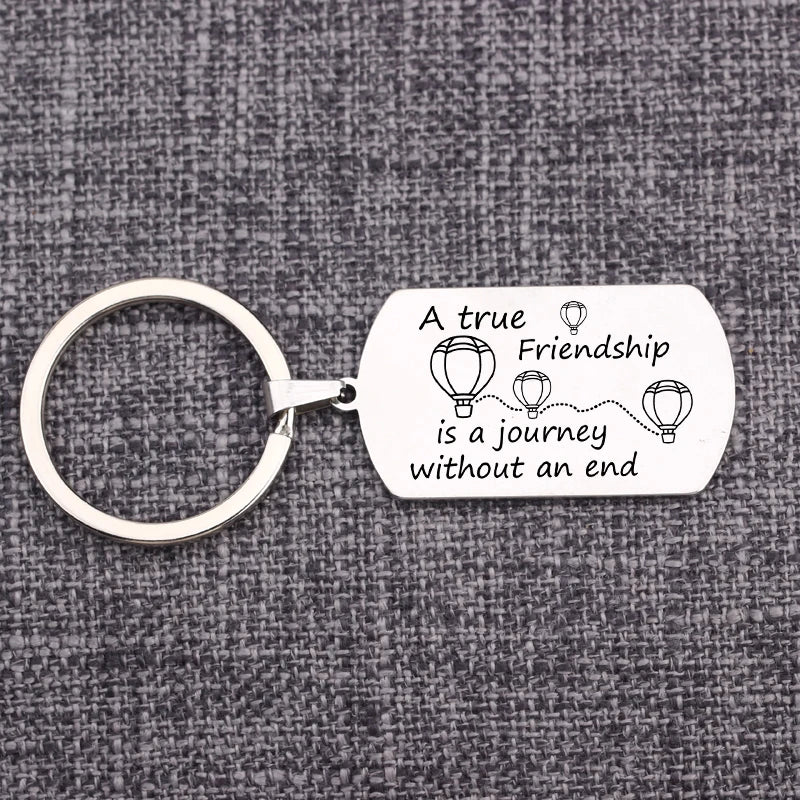Friendship Keychain: True Friendship Journey Endless Long Distance BFF Gift