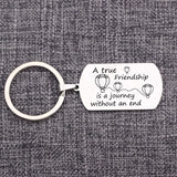 Friendship Keychain: True Friendship Journey Endless Long Distance BFF Gift