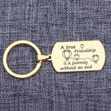 Friendship Keychain: True Friendship Journey Endless Long Distance BFF Gift