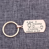 Friendship Keychain: True Friendship Journey Endless Long Distance BFF Gift