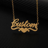 Personalized Frosted Name Necklaces Men Women Cuban Chain