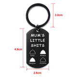 Mum's Little Shits Kids Name Keyring