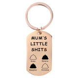 Mum's Little Shits Kids Name Keyring