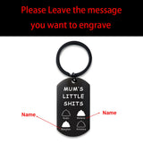Mum's Little Shits Kids Name Keyring