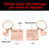 Personalized Calendar Keychain for Mom Dad