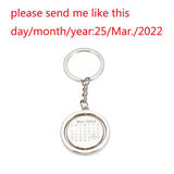 Personalized Gift Calendar Keychains Special Date Couple Anniversary Keychain