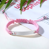 Personalized Couples Stainless Steel Nameplate Bracelets Set