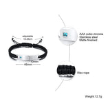 Personalized Couples Stainless Steel Nameplate Bracelets Set