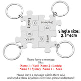 Personalized Engraved Keychain Puzzle - Birthday Gift