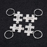 Personalized Engraved Keychain Puzzle - Birthday Gift
