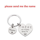 Personalized Dad Mom Keychain Love to Papa Mama Key Pendant