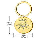 Father's Keychain Kids Name Key Chains for Daddy Love to Papa Key Pendant