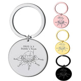 Father's Keychain Kids Name Key Chains for Daddy Love to Papa Key Pendant