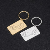 Personalized Couple Name Engraved Keychains - Keepsake Bag Charm