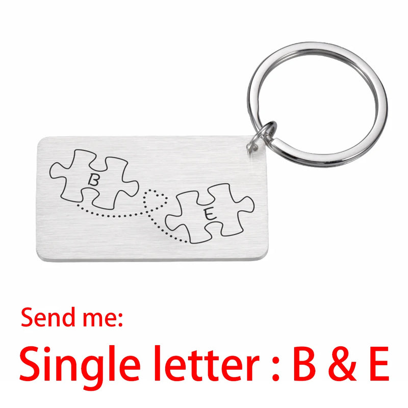 Personalized Couple Name Engraved Keychains - Keepsake Bag Charm