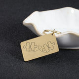 Personalized Couple Name Engraved Keychains - Keepsake Bag Charm