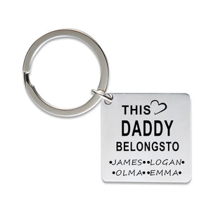 Kids Father's Keychain Gift for Dad
