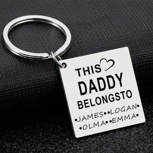 Kids Father's Keychain Gift for Dad