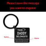 Kids Father's Keychain Gift for Dad
