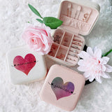Personalized Girls Jewellery Box Love Hearts with Name Jewelry Case