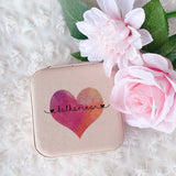 Personalized Girls Jewellery Box Love Hearts with Name Jewelry Case