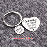 Personalized Godmother Keychain + Date for Mother Gift