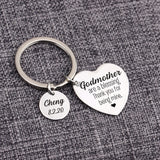 Personalized Godmother Keychain + Date for Mother Gift