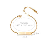 Personalized Bar Bracelet-Engraved Bracelet-Custom Dates,Roman Numerals,Initials