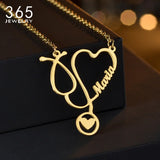 Personalized Heart Necklace Stainless Steel Love Jewelry