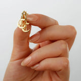 Stainless Steel Initial Letter Stud Earrings