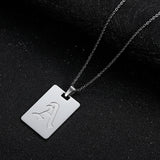 Personalized Stainless Steel Initial Letter A-Z Pendant Necklace