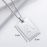 Personalized Stainless Steel Initial Letter A-Z Pendant Necklace