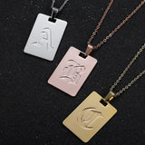 Personalized Stainless Steel Initial Letter A-Z Pendant Necklace