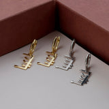 Arabic Name Hoop Earrings, Personalized Name Jewelry