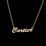 Personalized Name Necklace 925 Silver Plated 18k Rose Jewelry