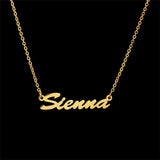 Personalized Name Necklace 925 Silver Plated 18k Rose Jewelry