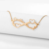 Personalized Name Necklace Infinity Pendant Friendship Necklace
