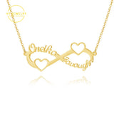 Personalized Name Necklace Infinity Pendant Friendship Necklace